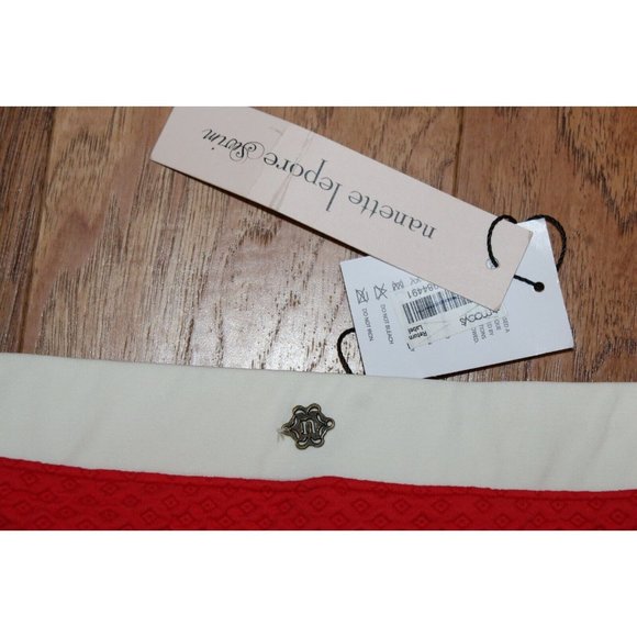 NWT $88 Nanette Lepore Marseilles Solids Charmer Bottom - Red sz.L - Picture 4 of 4
